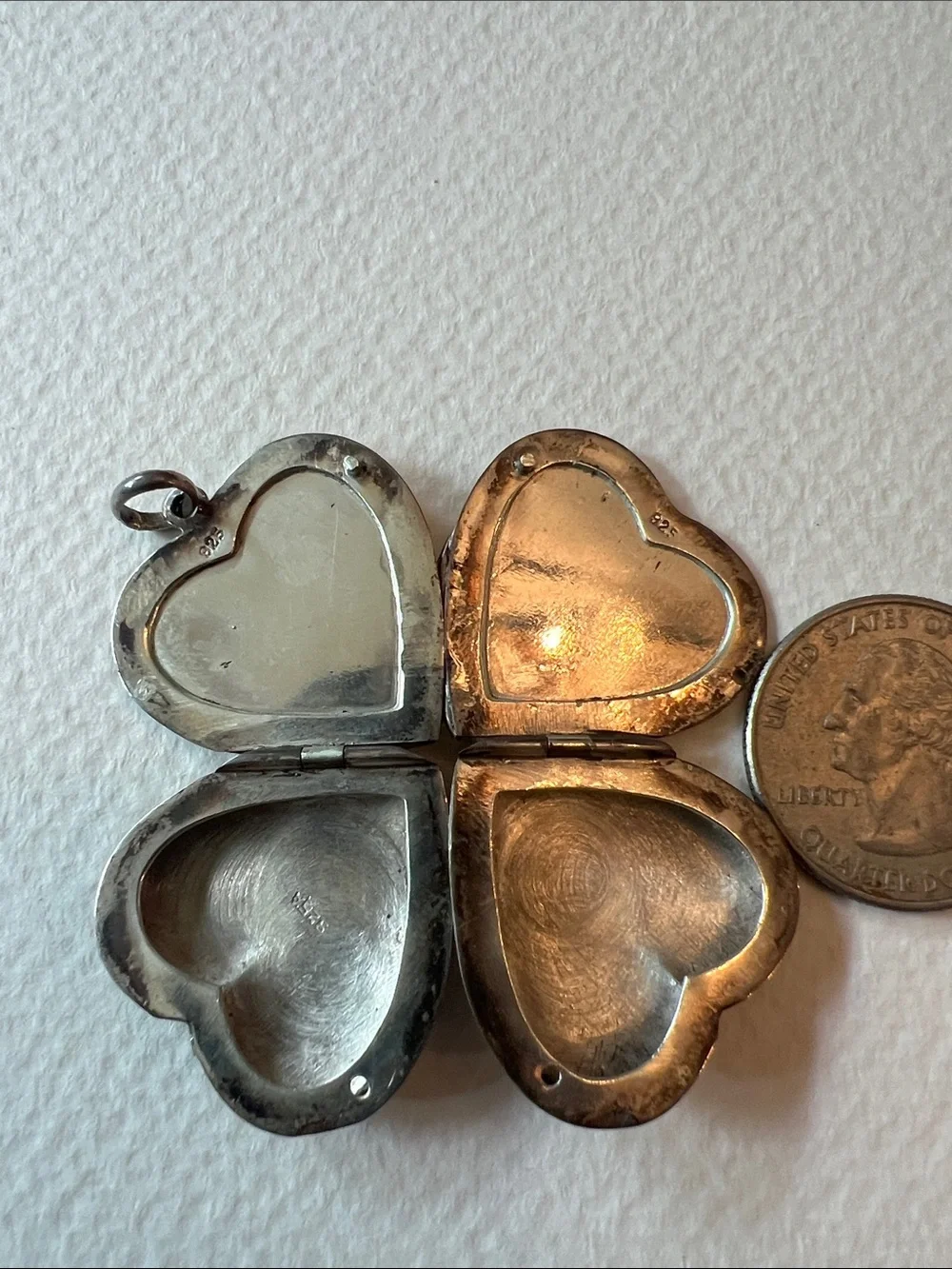 Vintage Engraved Heart Locket Pendant